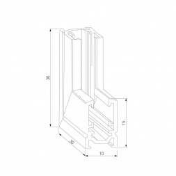Коннектор L-образный внутренний Elektrostandard Mini Magnetic 85180/00 a065640