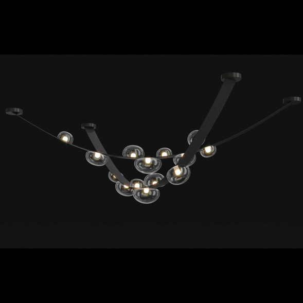 Подвесной светодиодный светильник Crystal Lux Bosque SP7 L3000 Black/Transparent