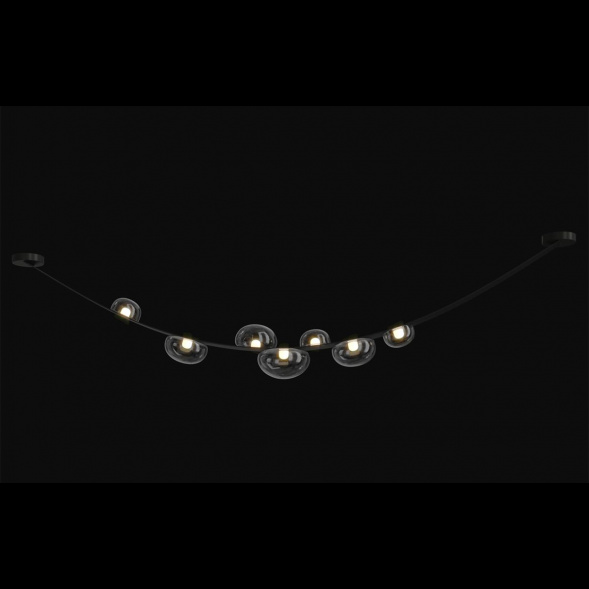 Подвесной светодиодный светильник Crystal Lux Bosque SP7 L3000 Black/Transparent