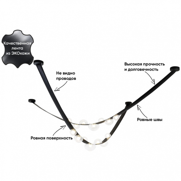 Подвесной светодиодный светильник Crystal Lux Bosque SP7 L3000 Black/Transparent