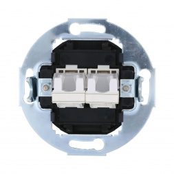 Розетка LK Studio телефонная 2хRJ-12 с накладкой (черный) Vintage 885908-1