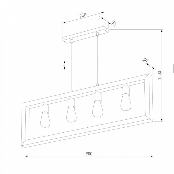 Подвесная люстра TK Lighting 4276 Metro