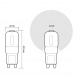 Лампа светодиодная Gauss G9 3W 3000К прозрачная 14913