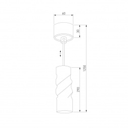 Подвесной светодиодный светильник Eurosvet Scroll 50136/1 LED черный