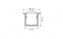 Профиль с рассеивателем Arlight ALU-POWER-W35-2000-F ANOD+FROST 015538