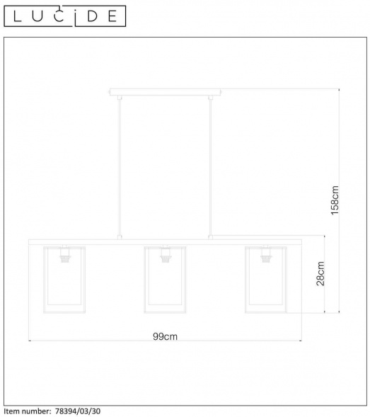 Подвесная люстра Lucide Dounia 78394/03/30