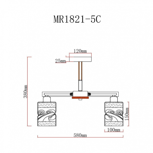 Потолочная люстра MyFar Olivia MR1821-5C
