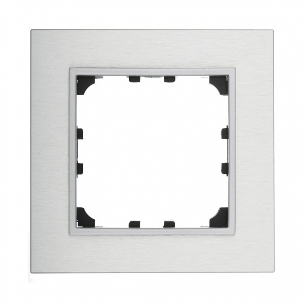 Рамка LK Studio 1-постовая из натурального анодированного алюминия LK60 864123-1