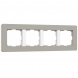 Рамка Werkel Split на 4 поста дымчатый/белый W0043067 4690389206108