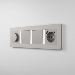 Рамка Werkel Split на 4 поста дымчатый/белый W0043067 4690389206108