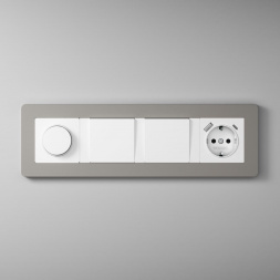 Рамка Werkel Split на 4 поста дымчатый/белый W0043067 4690389206108