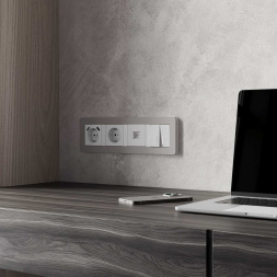 Рамка Werkel Split на 4 поста дымчатый/белый W0043067 4690389206108