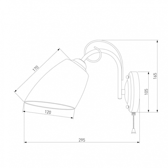 Бра Eurosvet 30107/1 античная бронза