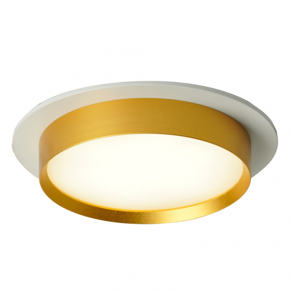 Светильник встраиваемый Feron DL507 потолочный GX53 белый + золото круг 51354