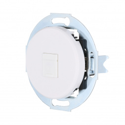 Розетка LK Studio телефонная RJ-12 с накладкой (белый) Vintage 885504-1