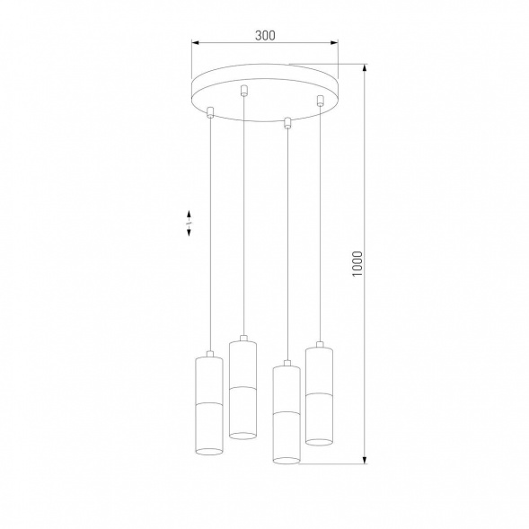 Подвесная люстра TK Lighting 4354 Elit White