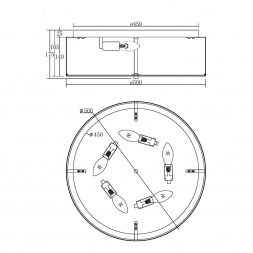 Потолочный светильник Maytoni Ripple MOD096CL-05CH