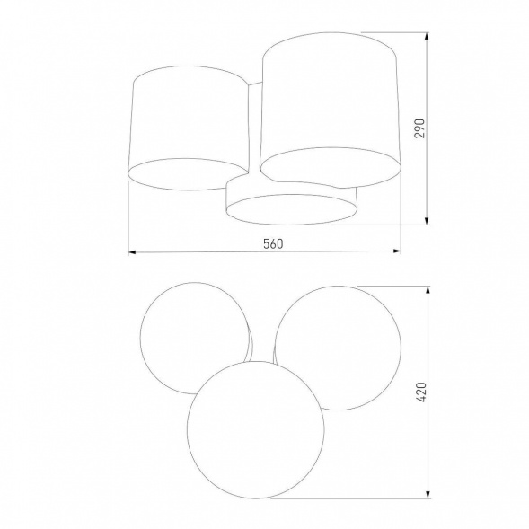 Потолочный светильник TK Lighting 3445 Mona Black/Gold