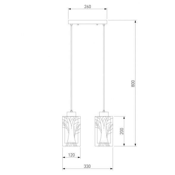 Подвесной светильник Eurosvet 50001/2 хром