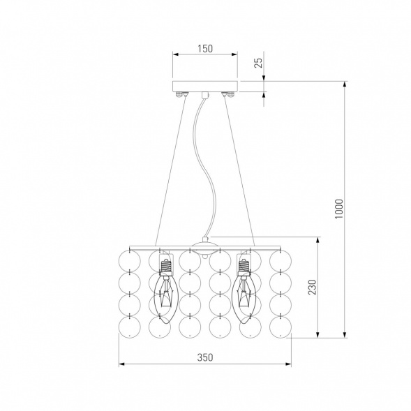 Подвесная люстра Eurosvet Sandra 00000072982