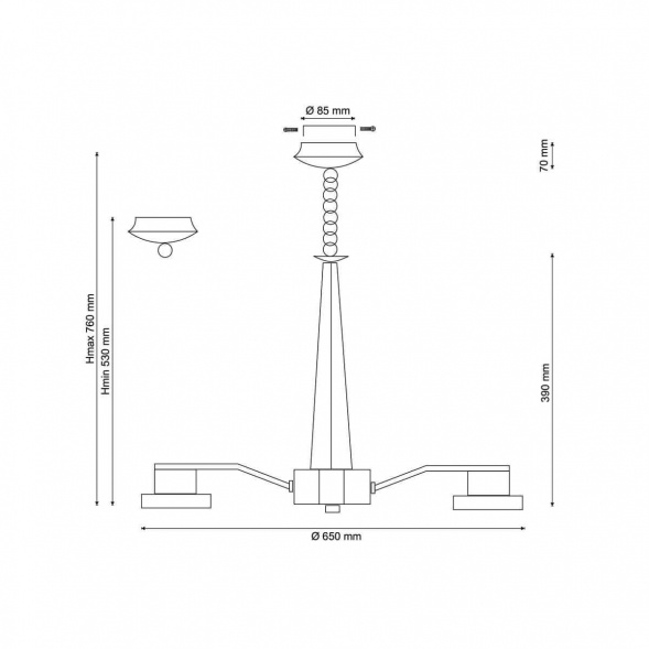 Подвесная люстра Lucia Tucci Natura 070.8 LED