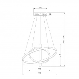 Подвесной светодиодный светильник Eurosvet Stroke 90270/1 черный