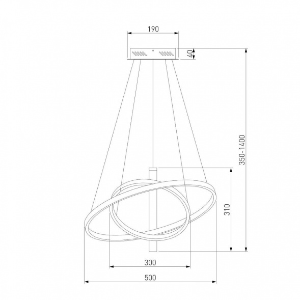 Подвесной светодиодный светильник Eurosvet Stroke 90270/1 черный