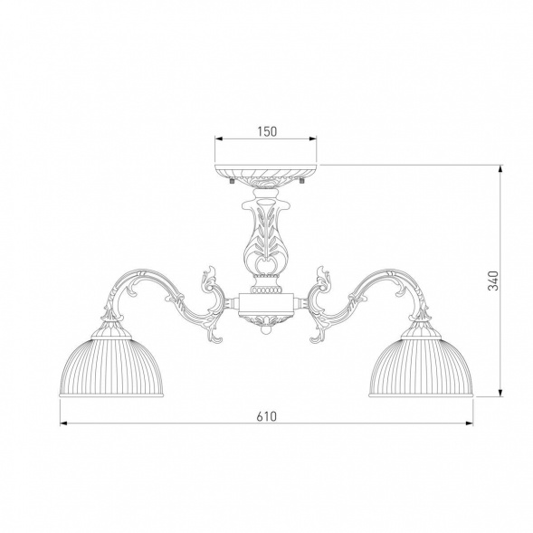 Потолочная люстра Eurosvet Caldera 60106/5 античная бронза