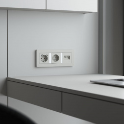 Накладка для двойной розетки Еthernet RJ-45 (дымчатый) W1291104/ a069468