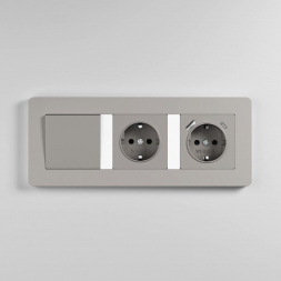 Рамка Werkel Split на 3 поста дымчатый/белый W0033067 4690389206085