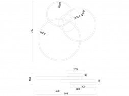 Потолочная светодиодная люстра Arte Lamp Sierra A2426PL-3GO