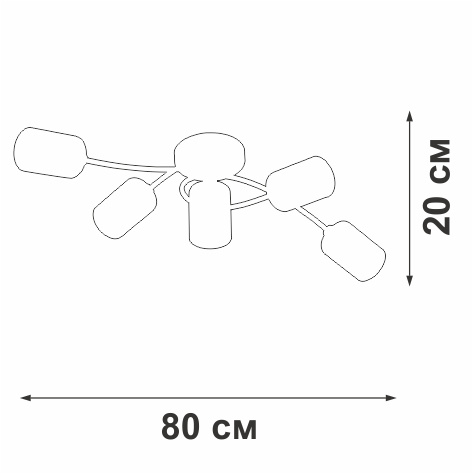 Люстра Vitaluce V2048-1/5PL