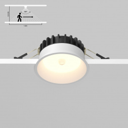 Встраиваемый светильник Maytoni Technical Downlight DL055-8W3K-SEN-W
