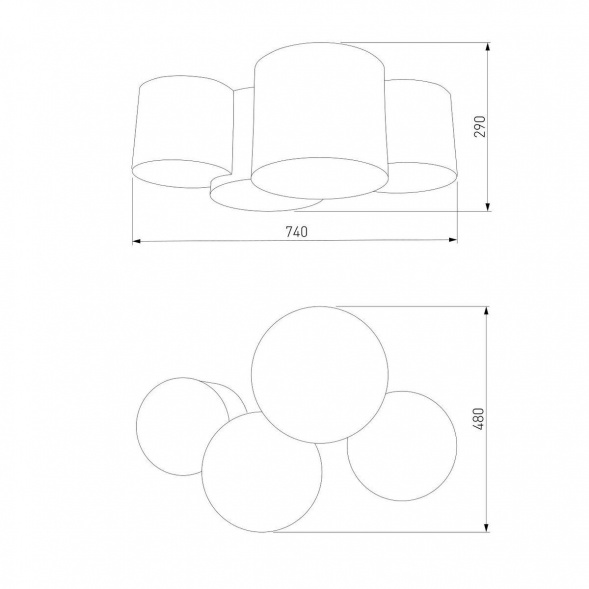 Потолочный светильник TK Lighting 3446 Mona Black/Gold