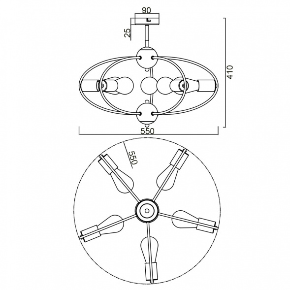 Потолочный светильник Vele Luce Crea VL6522L05