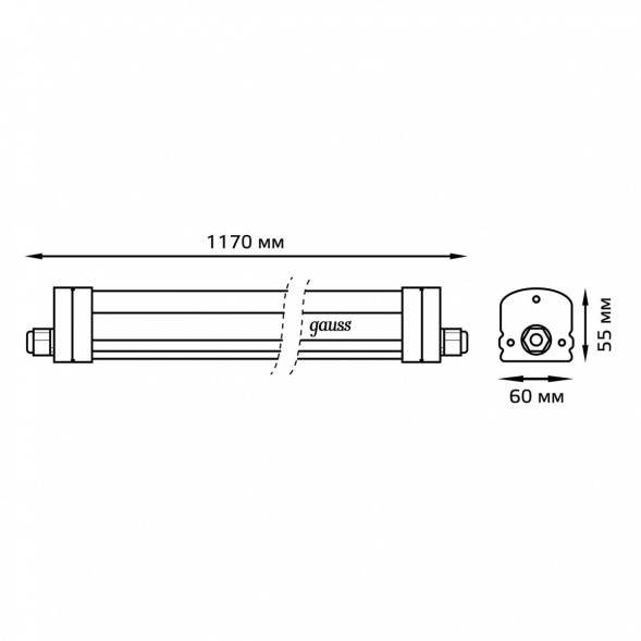 Накладной светодиодный светильник Gauss 843425236