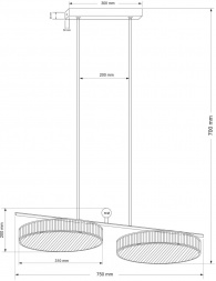 Подвесной светильник KUTEK LAVONE LAV-ZWL-6(ZM)310