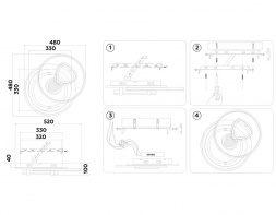 Потолочный светодиодный светильник Ambrella light Comfort LineTech FL5051