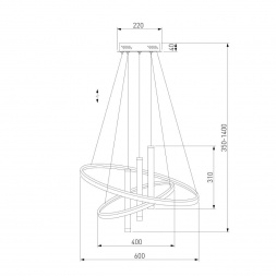 Подвесной светодиодный светильник Eurosvet Stroke 90270/3 черный