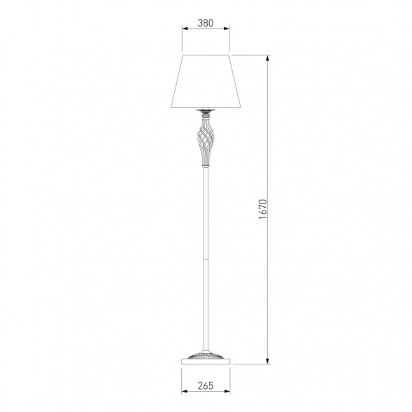 Торшер Eurosvet 01003/1 белый с золотом