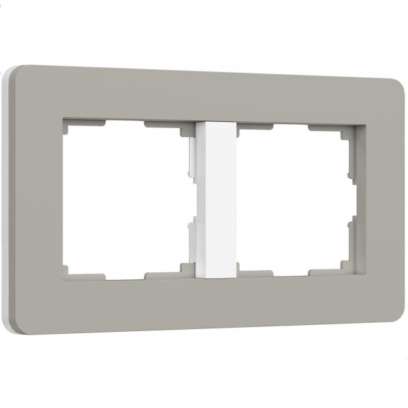 Рамка Werkel Split на 2 поста дымчатый/белый W0023067 4690389206061