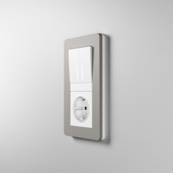 Рамка Werkel Split на 2 поста дымчатый/белый W0023067 4690389206061