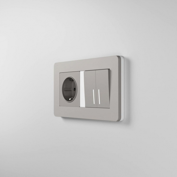 Рамка Werkel Split на 2 поста дымчатый/белый W0023067 4690389206061