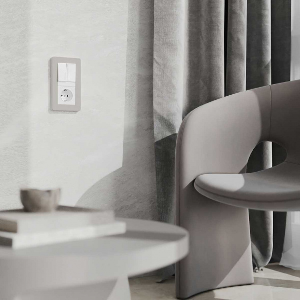 Рамка Werkel Split на 2 поста дымчатый/белый W0023067 4690389206061