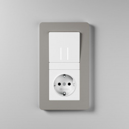 Рамка Werkel Split на 2 поста дымчатый/белый W0023067 4690389206061