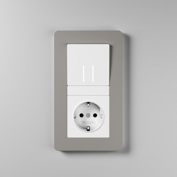 Рамка Werkel Split на 2 поста дымчатый/белый W0023067 4690389206061