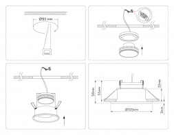 Светильник встраиваемый Ambrella Light TN51814