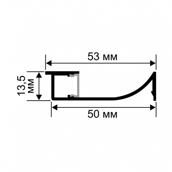 Профиль с рассеивателем для светодиодной ленты Apeyron 08-66