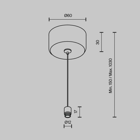 Аксессуар Maytoni Technical CA029SW-L1000-B