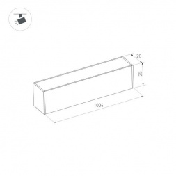 Трековый светодиодный светильник Arlight Mag-Flat-25-L1000-30W Day4000 034214